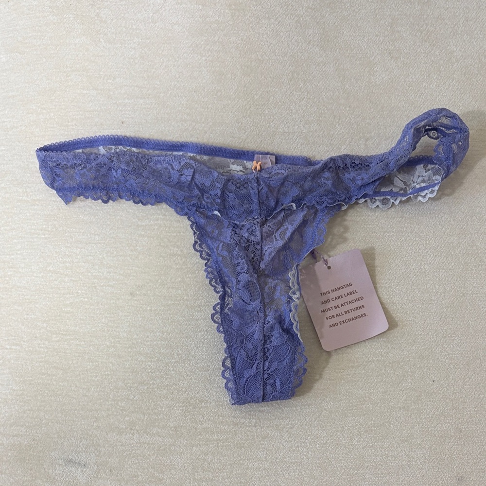 NWT Lace Thong in Purple savage fenty